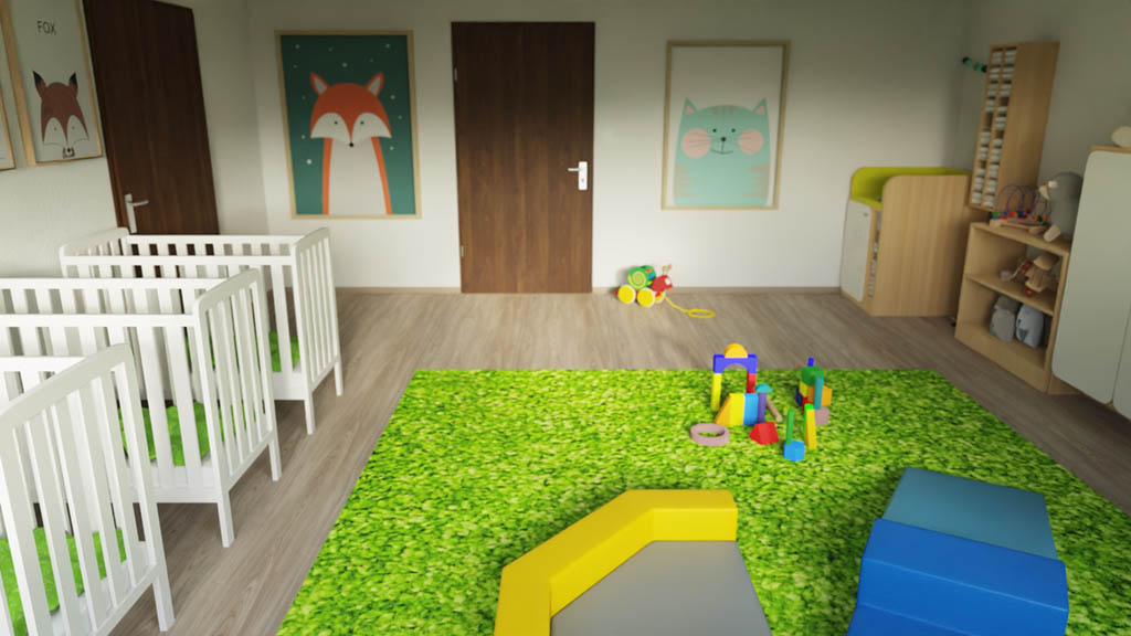 Sypialnia z elementami piankowymi