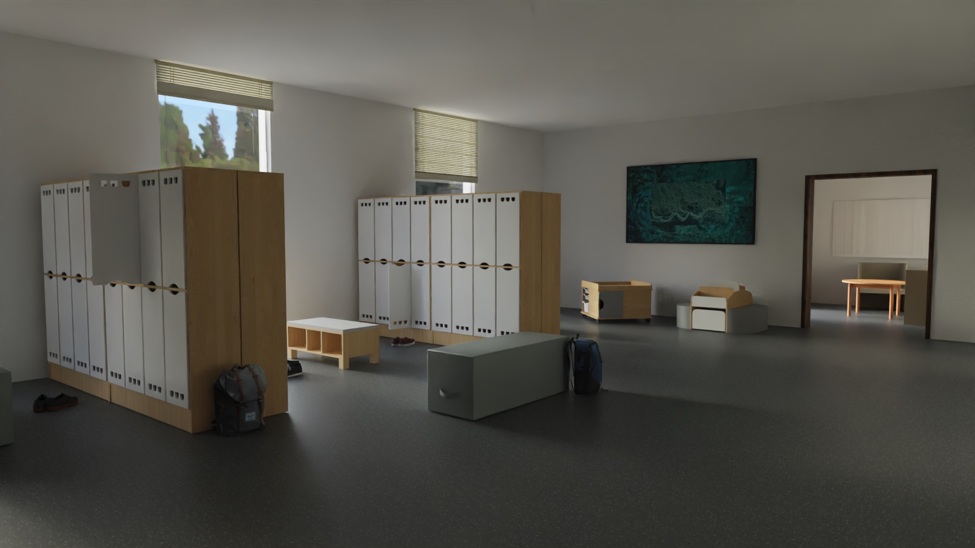Szatnia z szafkami indywidualnymi