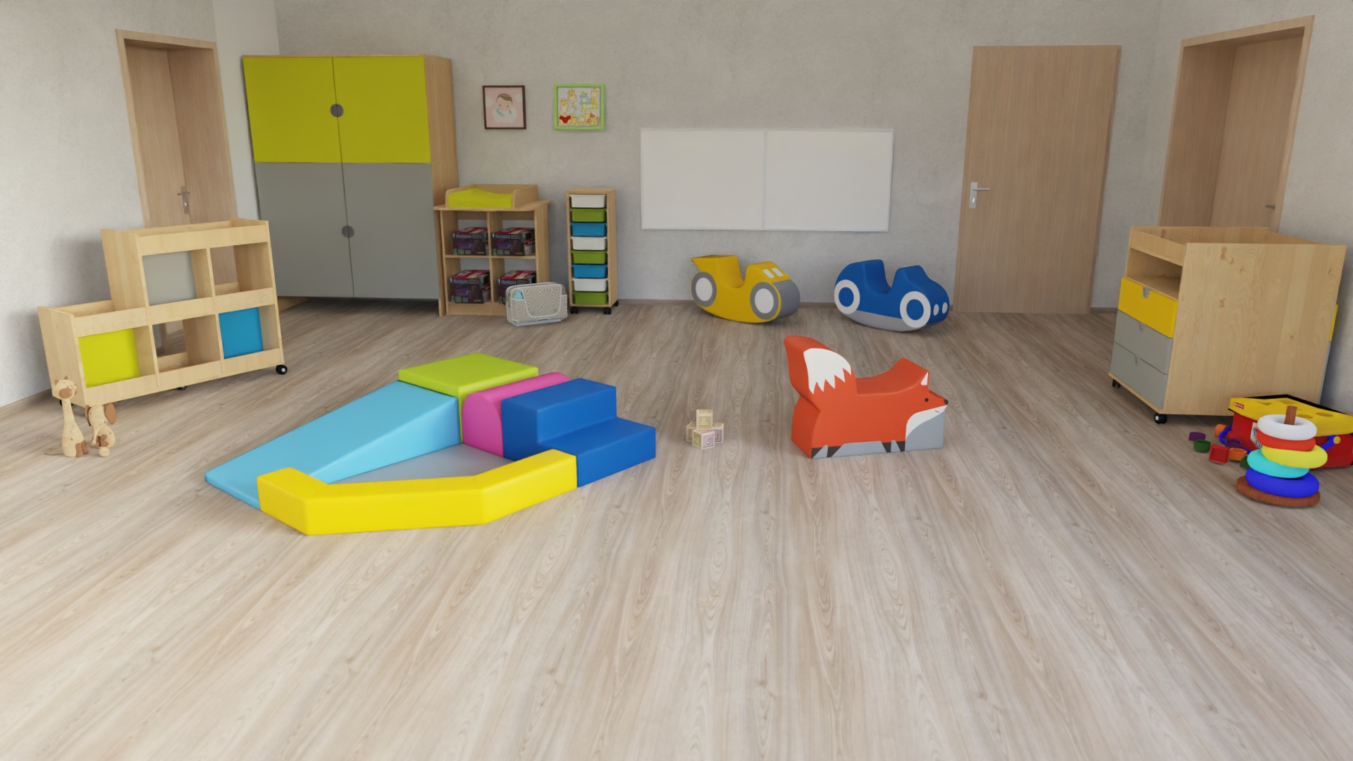 Sala zabaw z bujaczkami i piankami